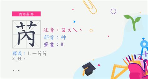 芮芮意思|芮：芮的意思/造詞/解釋/注音